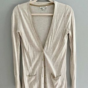 Banana Republic Cream Cardigan with Gold Detail